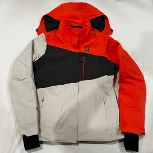 Orage 20K/20K Prime 20 Women's Winter Ski Jacket Size M Orange, Gray and Creme